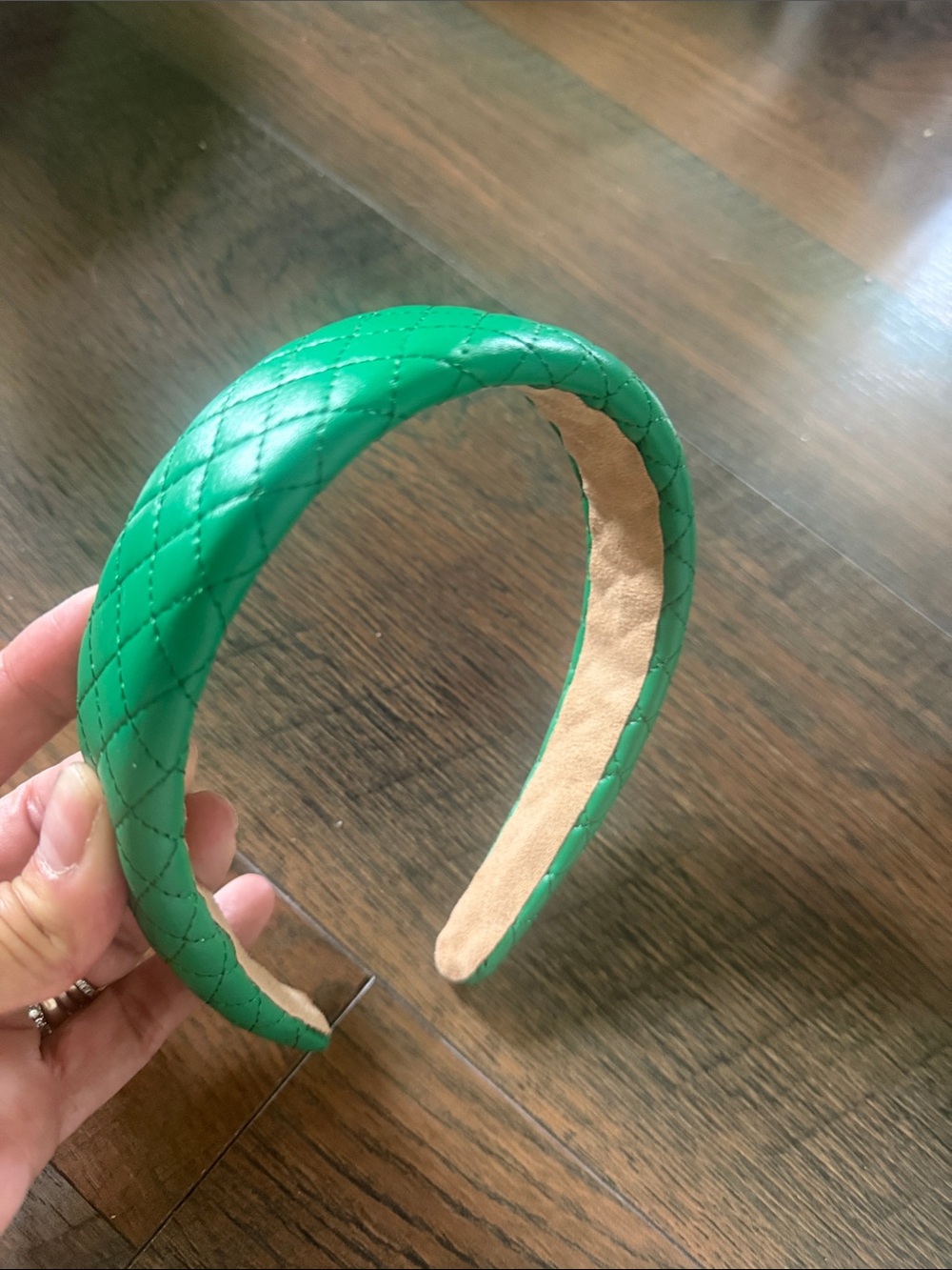 Kelly Green Quilted Green Padded Headband